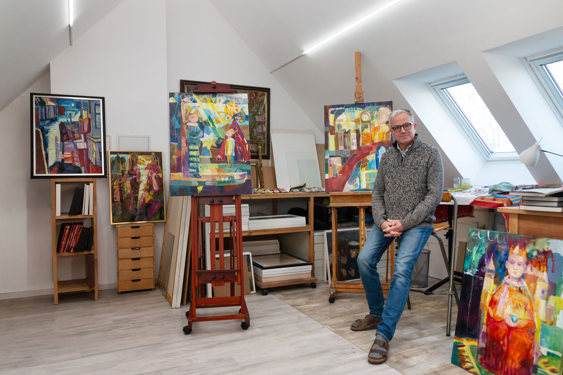 Frank Nitsche in seinem Atelier 2025 - Foto Celine Schumann