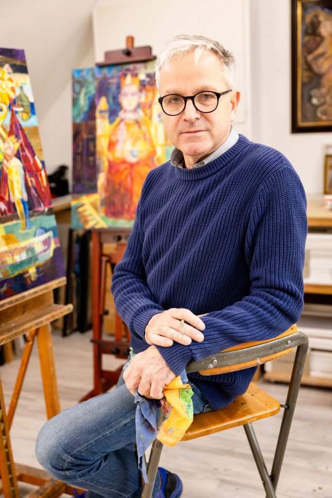 Frank Nitsche in seinem Atelier 2025 - Foto Christina Schubert