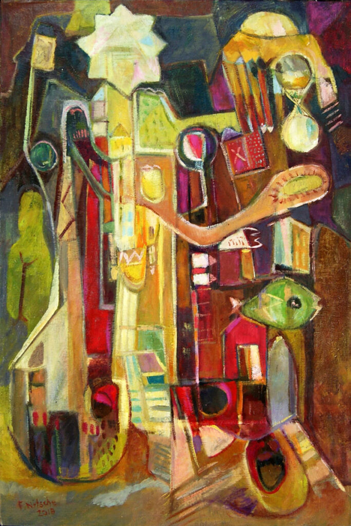 Frank Nitsche Werkserie Kinderland - Stadt mit hellem Stern 2018