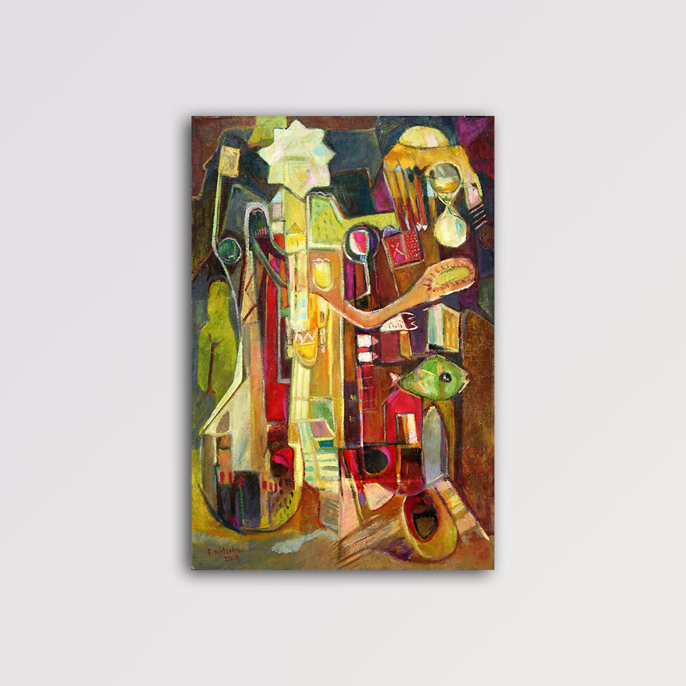 Frank Nitsche Werkserie Kinderland - Stadt mit hellem Stern 2019