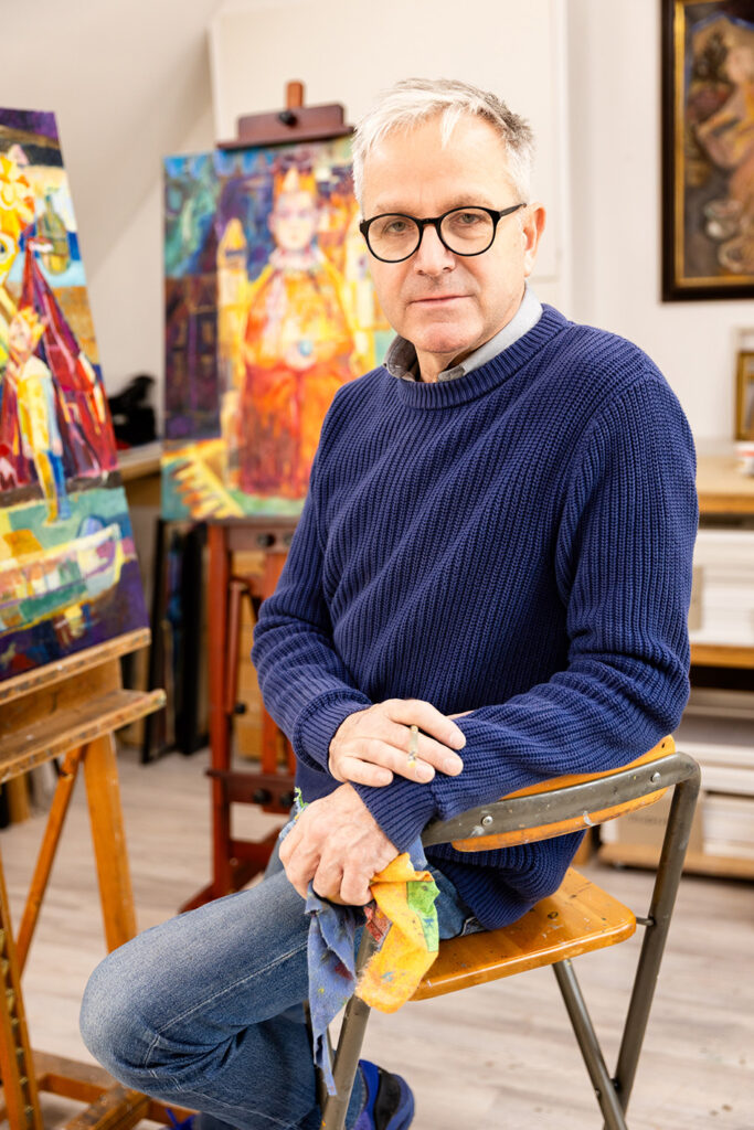Frank Nitsche in seinem Atelier 2025 - Foto Christina Schubert