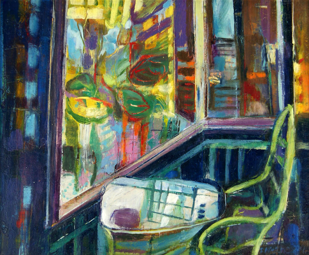 Frank Nitsche Werkserie Ansichten von Innen Veranda zum Garten